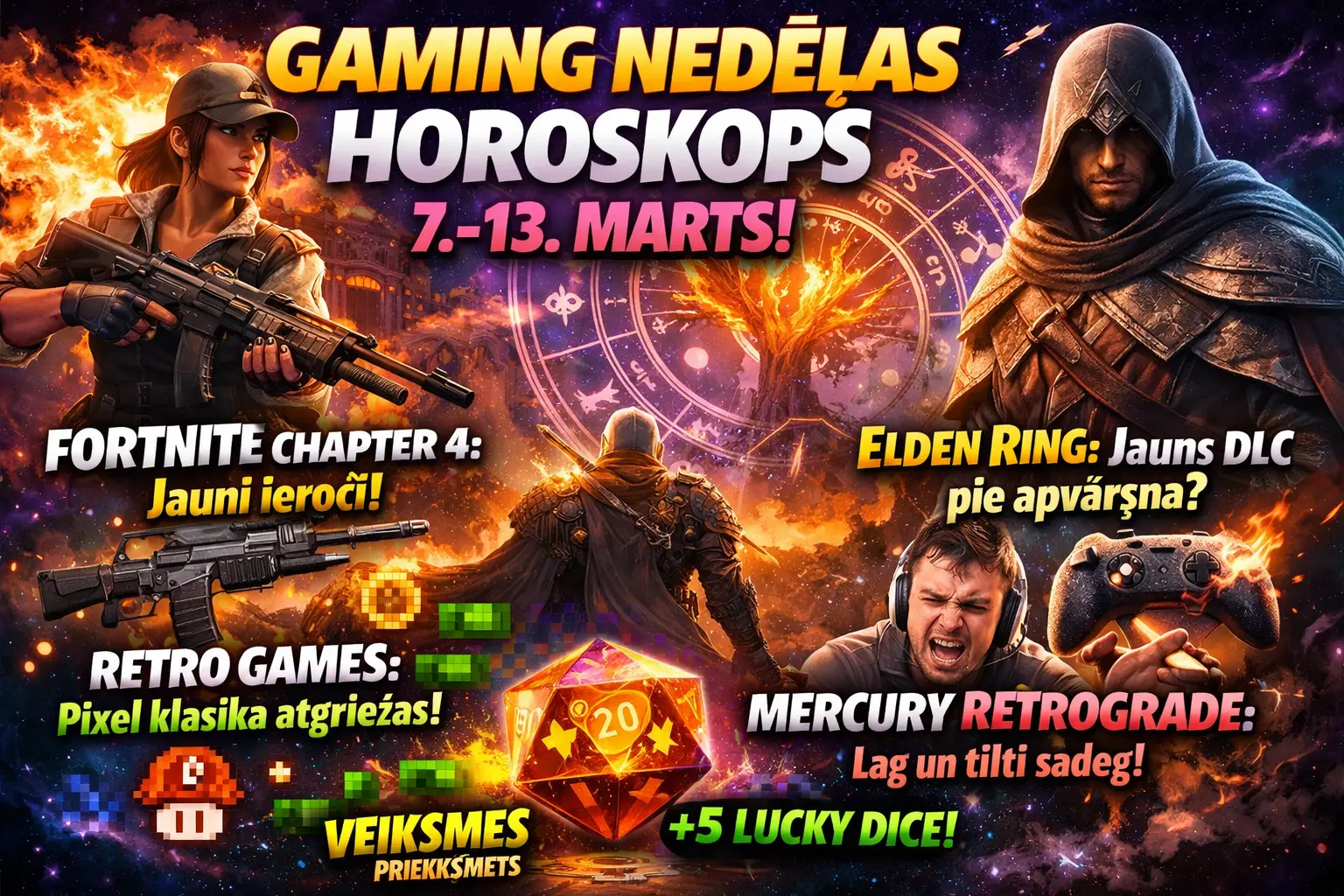 🎮 GAMING NEDĒĻAS HOROSKOPS : 7. – 13. marts:  (FULL PATCH NOTES)