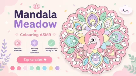 Mandala Meadow – Online Mandala Coloring Game