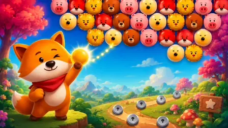 Bubble Foxy – Animal Bubble Shooter Game