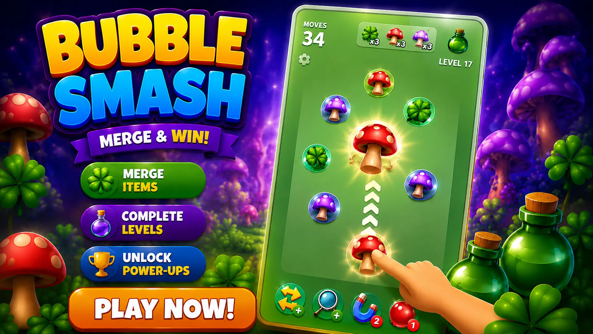 Bubble Smash – Bubble Merge Puzzle Game