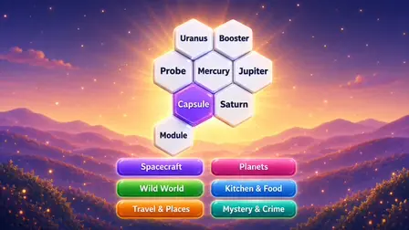 Hexa Word – Word Association Hex Puzzle