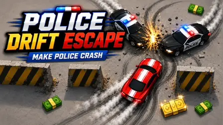 Police Drift Escape – Top-Down Arcade Car Chasing Game
