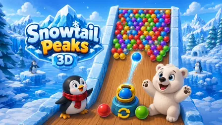SnowTail Peaks: 3D Bubble Pop Adventure – Online Game