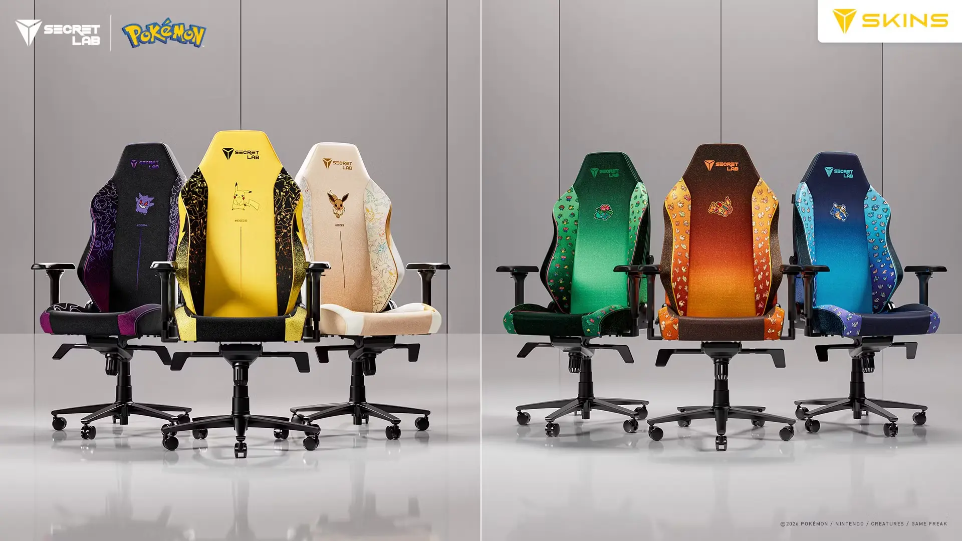 Secretlab Pokemon pārvalki: Jauna Pixel Art sērija TITAN Evo krēsliem