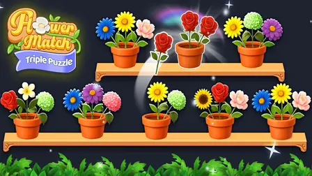 Flower Merge Triple Puzzle Game – Match 3 Board