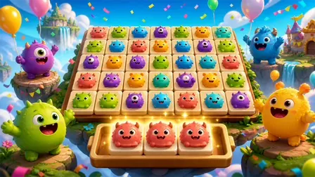 Monster Tile Party Game – Match 3 Puzzle