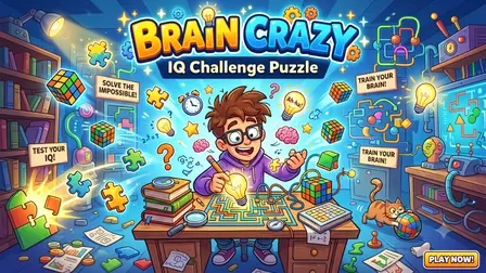 Brain Crazy: IQ Challenge Puzzle – Tricky Brain Teasers