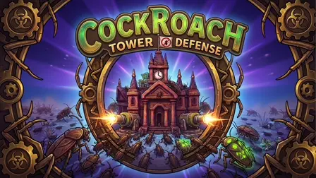 Cockroach Tower Defense Game – Top-Down Survival Shooter