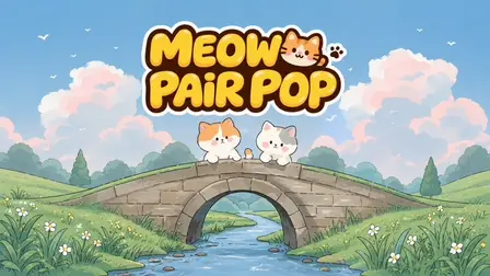 Meow Pair Pop Game – Connect-Two Puzzle