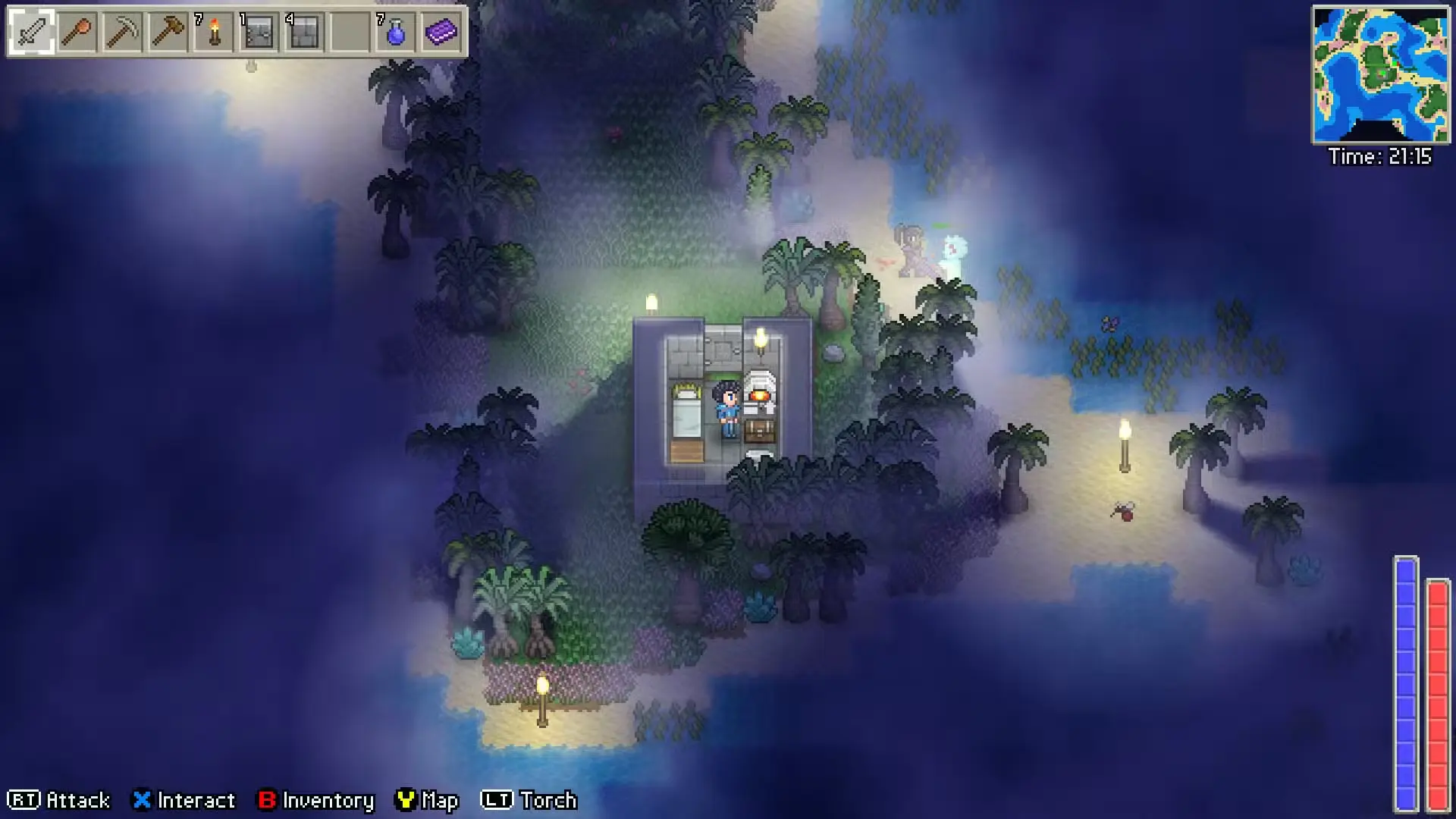 Jauna spēle, kas apvieno Minecraft un Stardew Valley