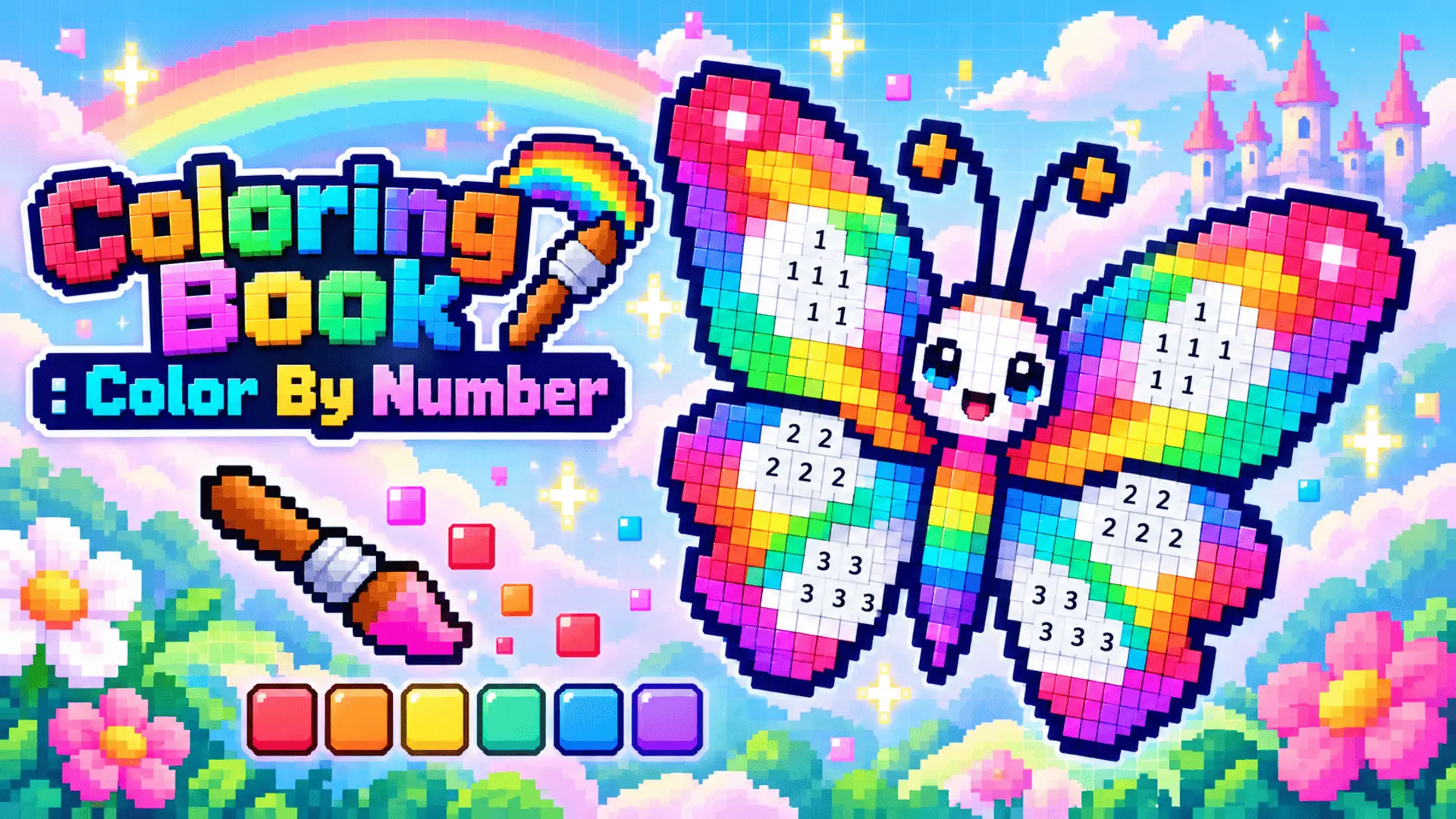Coloring Book: Color By Number – Relaxing Pixel Art Simulator