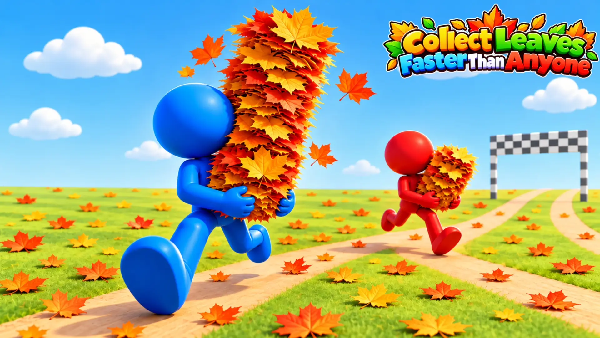 Collect Leaves Faster Than Anyone – 3D Bridge Building Race