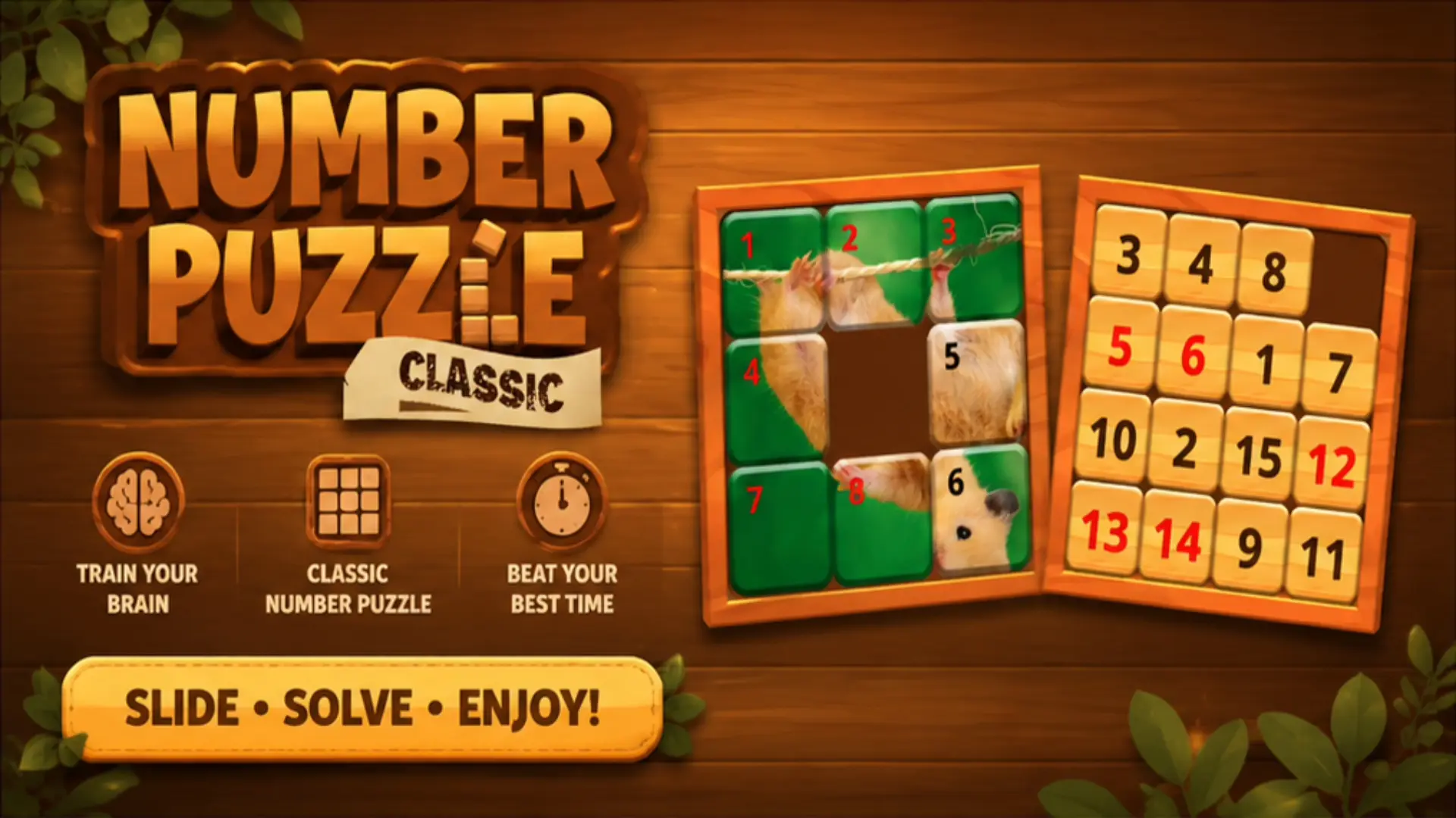 Classic Number Puzzle – Math Slide Puzzle