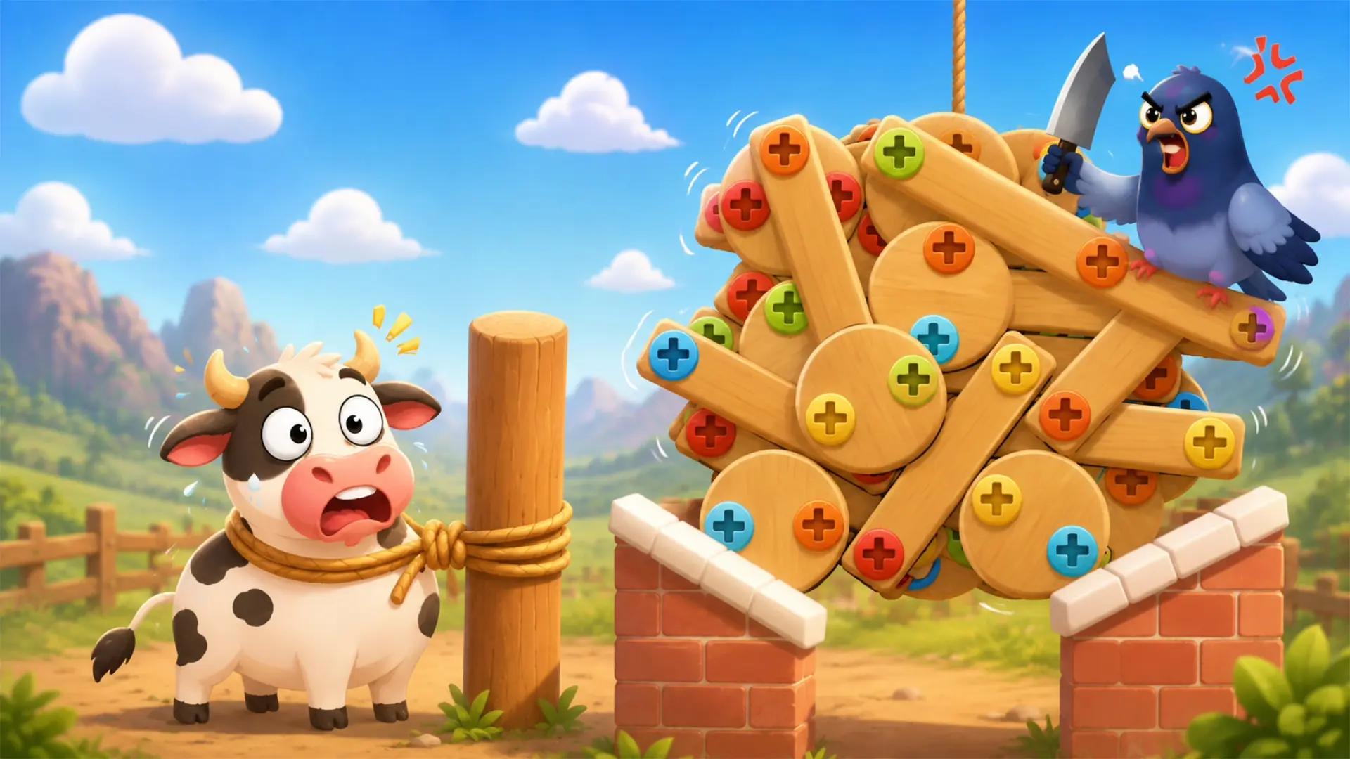Cow Rescue – Screw Pin Puzzle Game