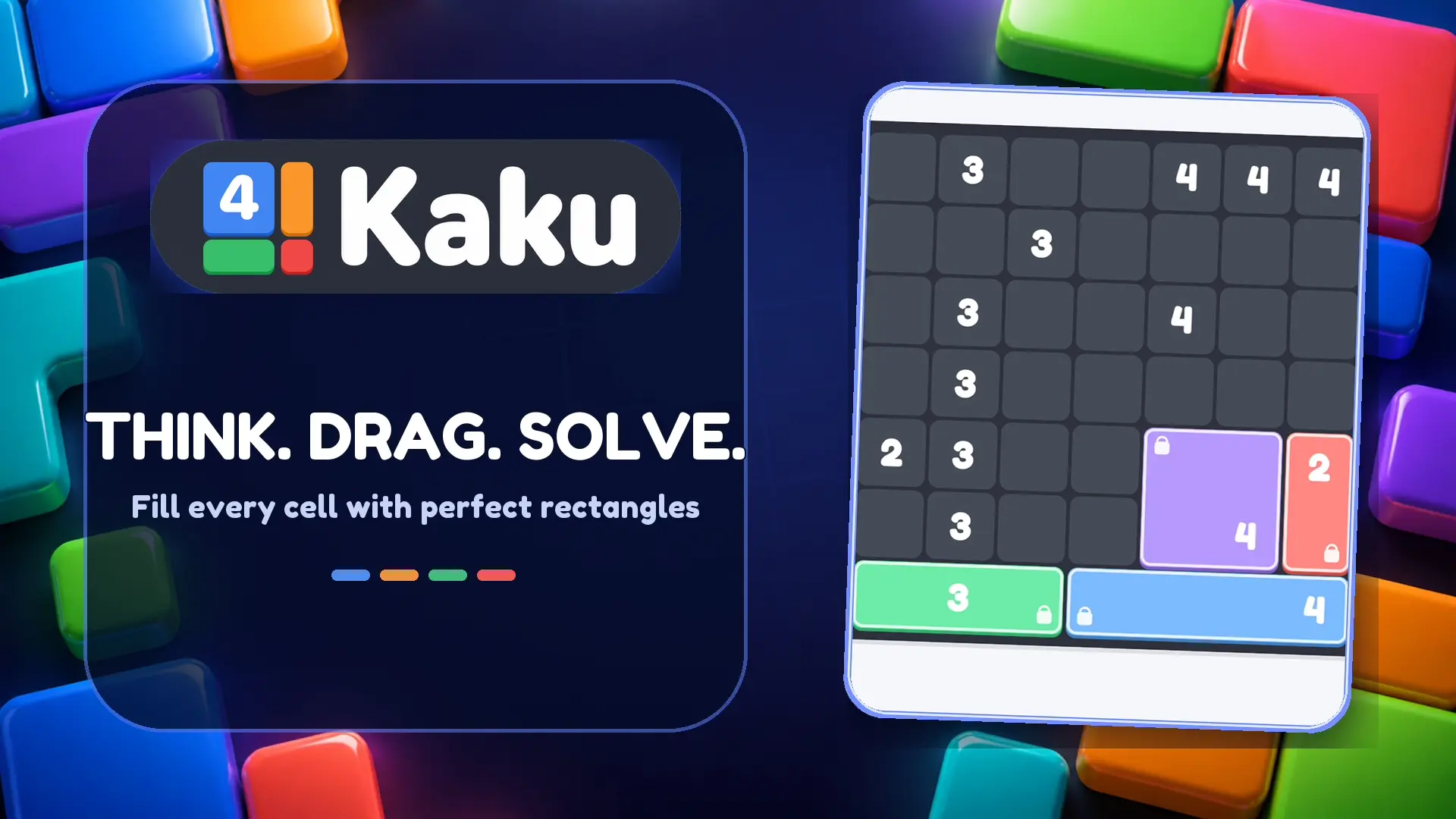 Kaku: Shikaku Logic Puzzle – Rectangle Division Brain Teaser