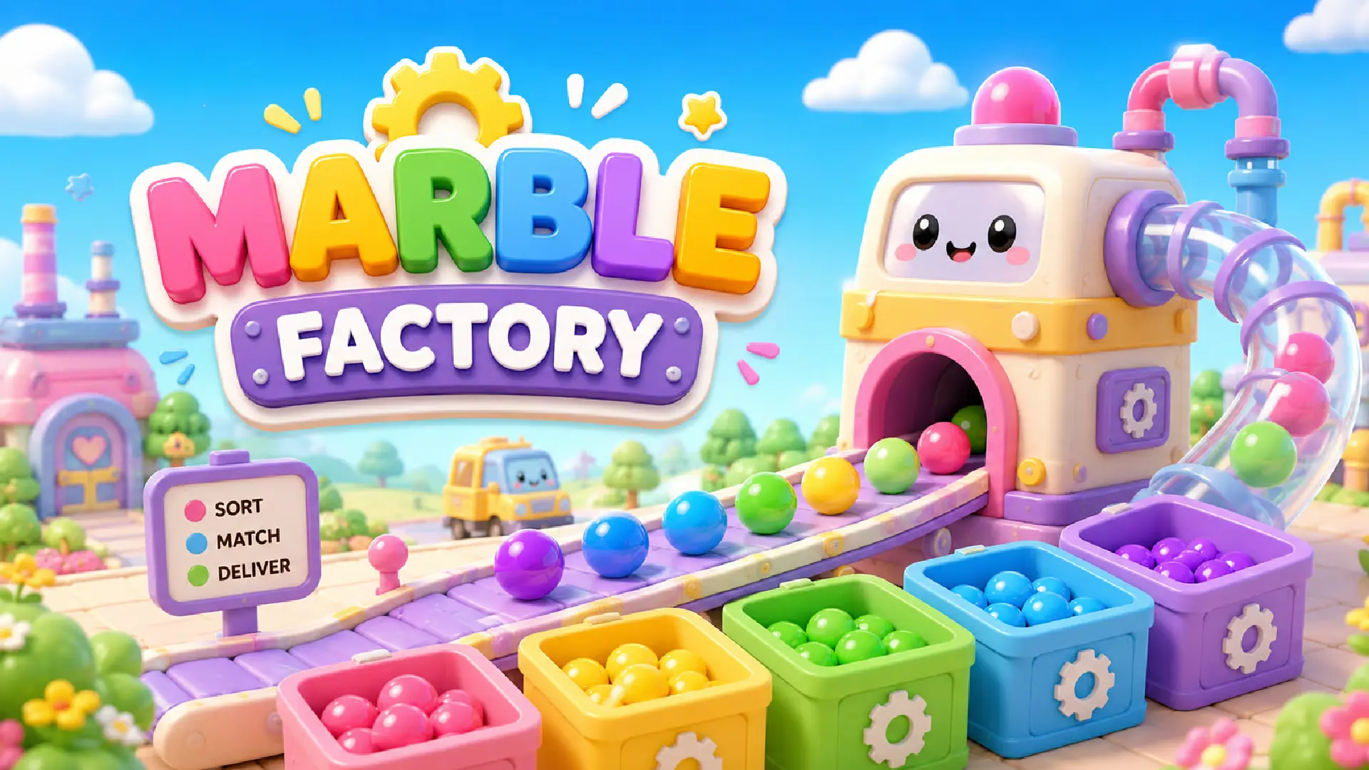 Marble Factory – 3D Color Sorting Puzzle