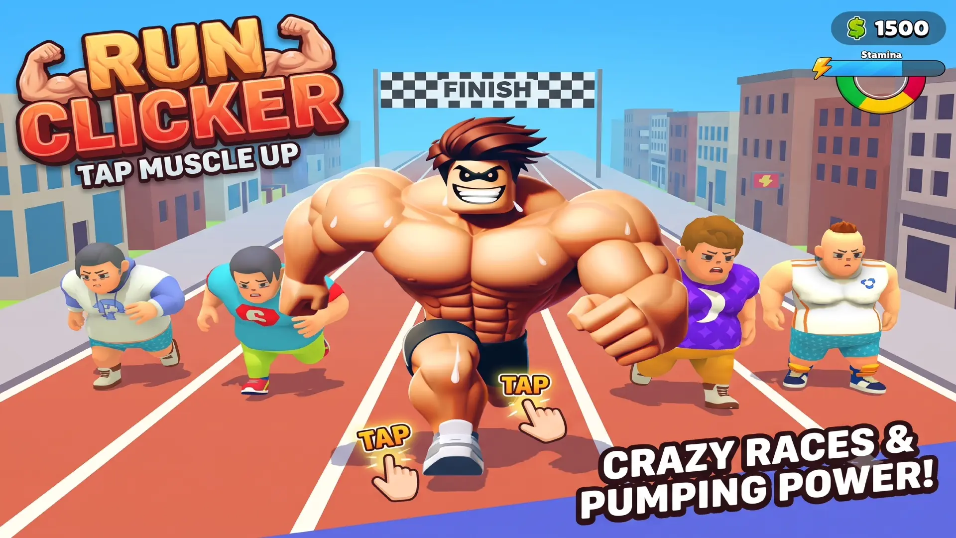 Run Clicker: Tap Muscle Up – Idle Racing Simulator