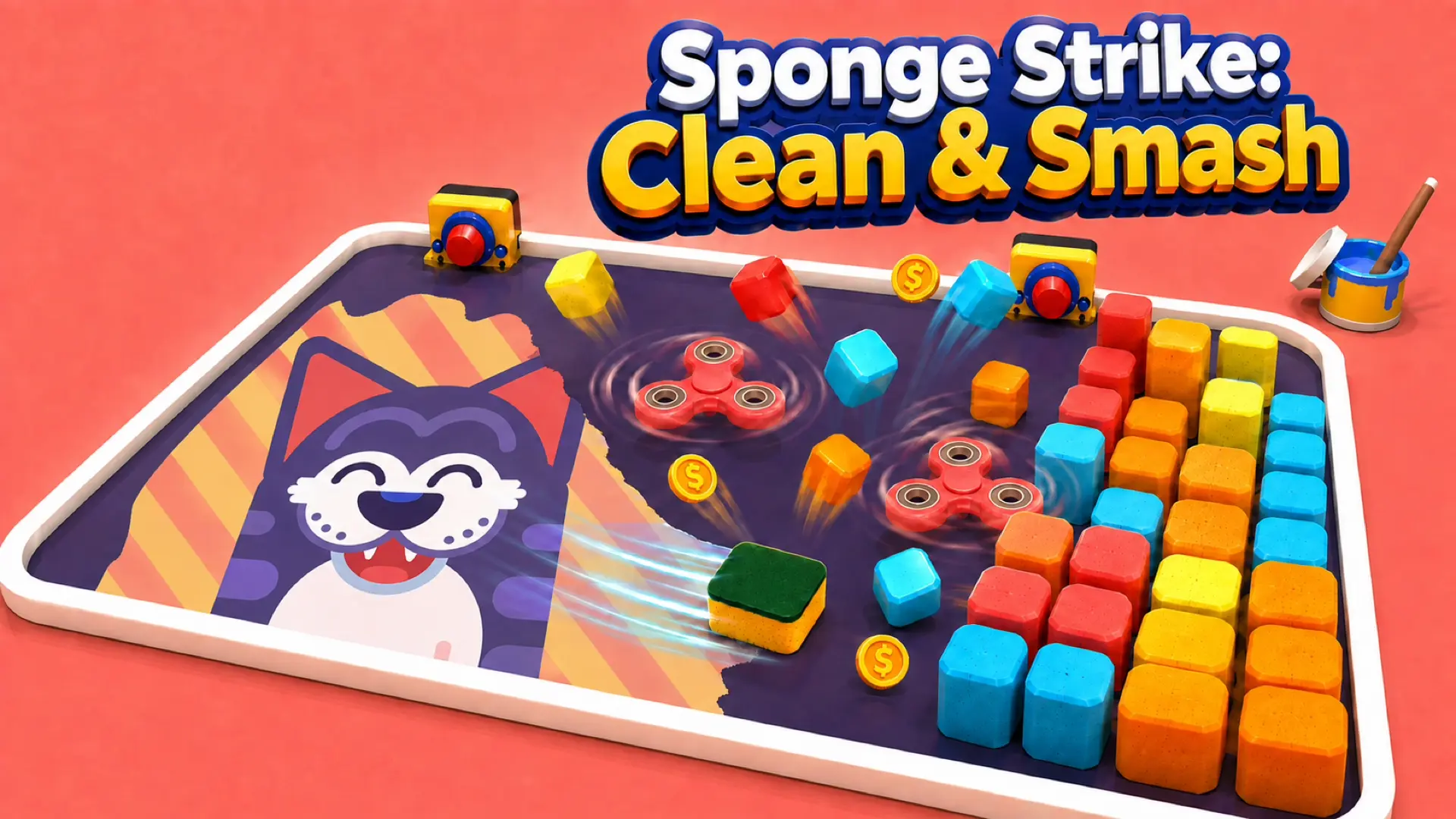 Sponge Strike: Clean & Smash – Physics Puzzle Game