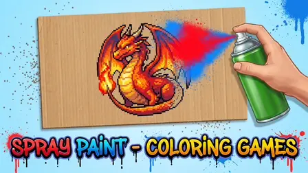 Spray Paint Coloring Games – Relaxing Stencil Art Simulator